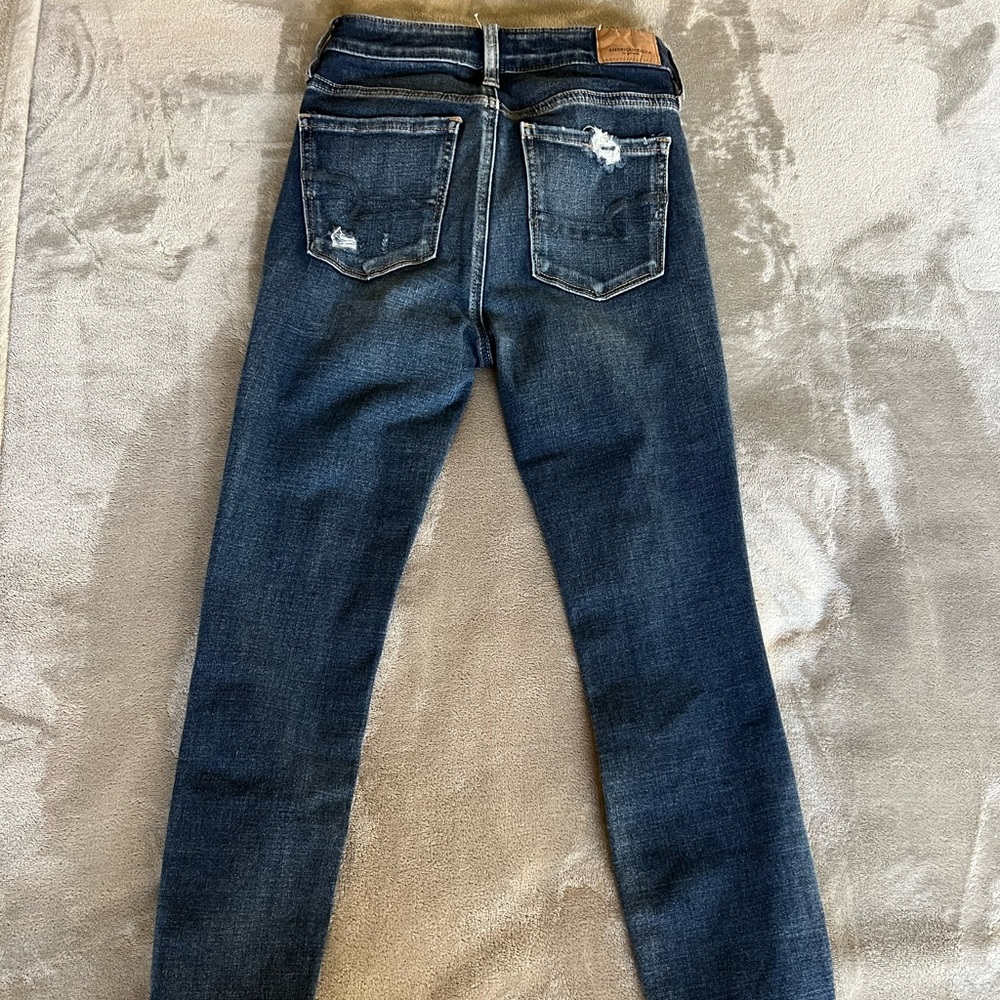 American Eagle Super Super Super Stretch Dark Was… - image 2